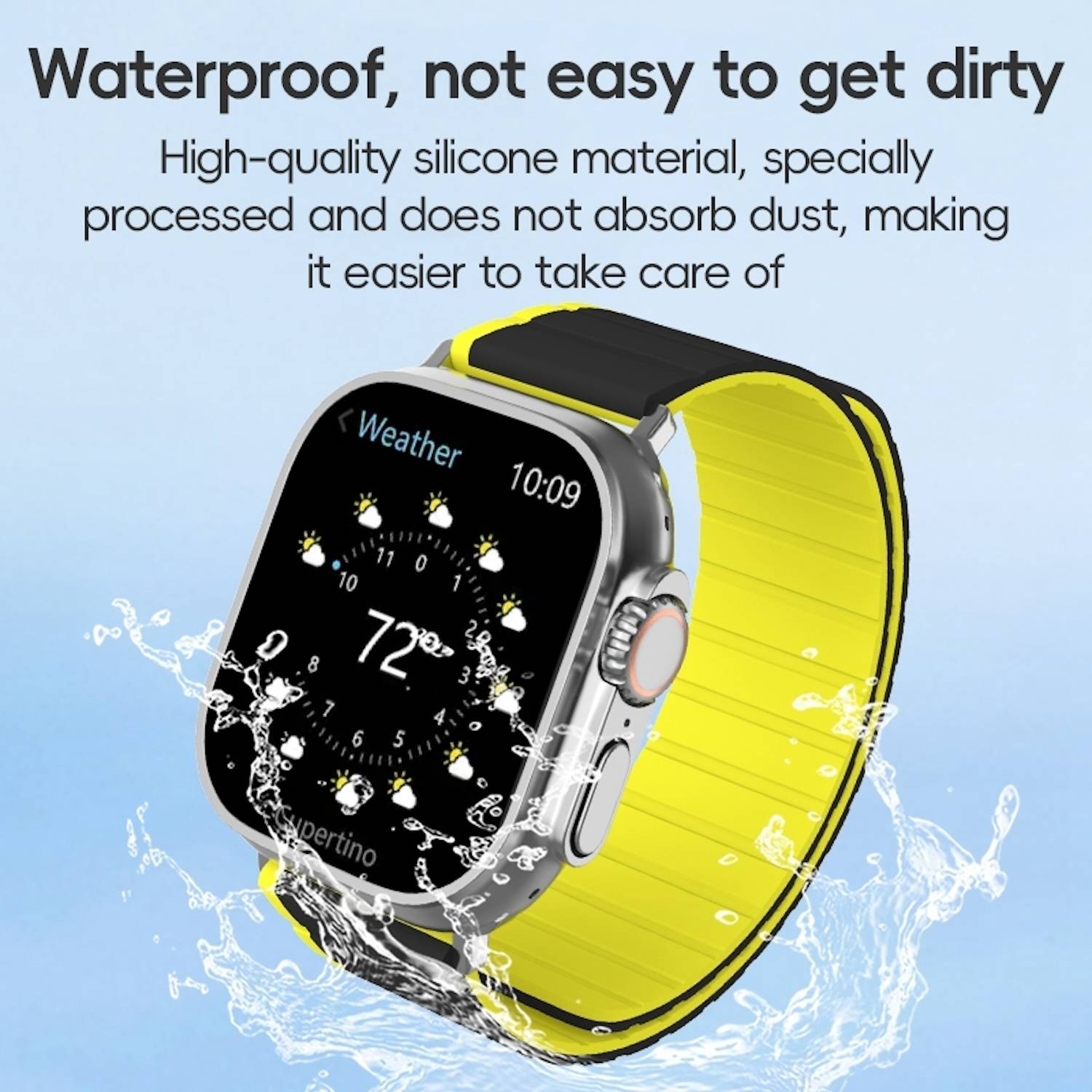 Für Apple Watch Series 11 10 42mm / 9 8 7 41 / 6 SE 5 4 40mm Zweifarbiges Magnetisches Armband Orange