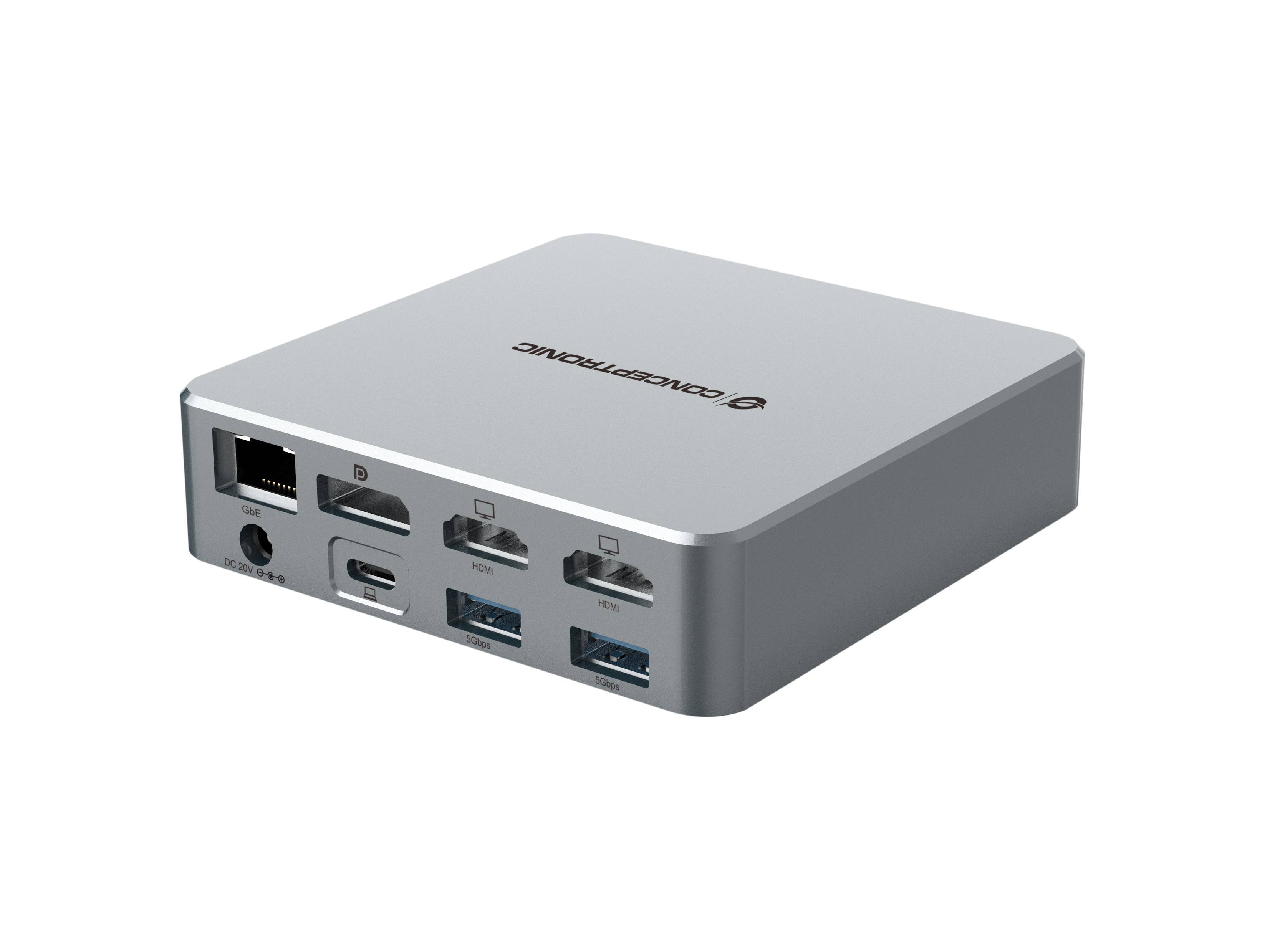 CONCEPTRONIC 15-1 Dock USB-C->2xHDMI/2xUSB-C/4xUSB-A/+80W si Multimedia-Technik Dockingstation