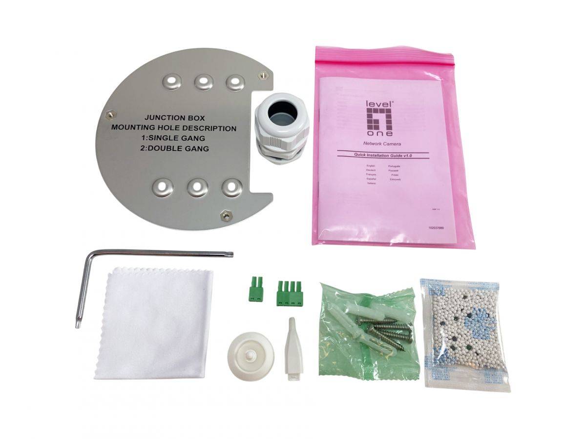 LevelOne IPCam FCS-3616 Dome Out H.265 IR 10W PoE - Netzwerkkamera