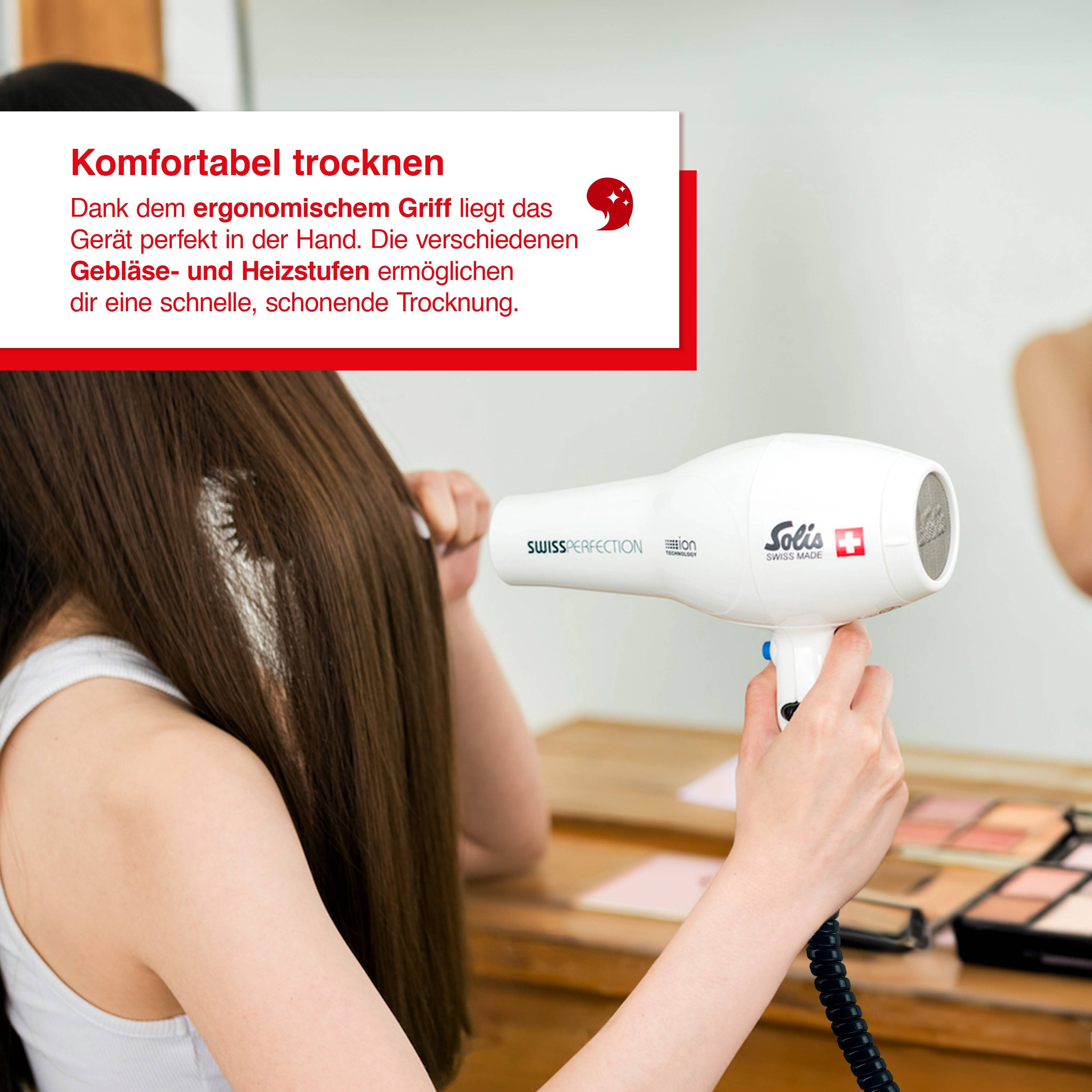 Solis Wandhaartrockner, 1800 W, Spiralkabel, Ionen-Technologie