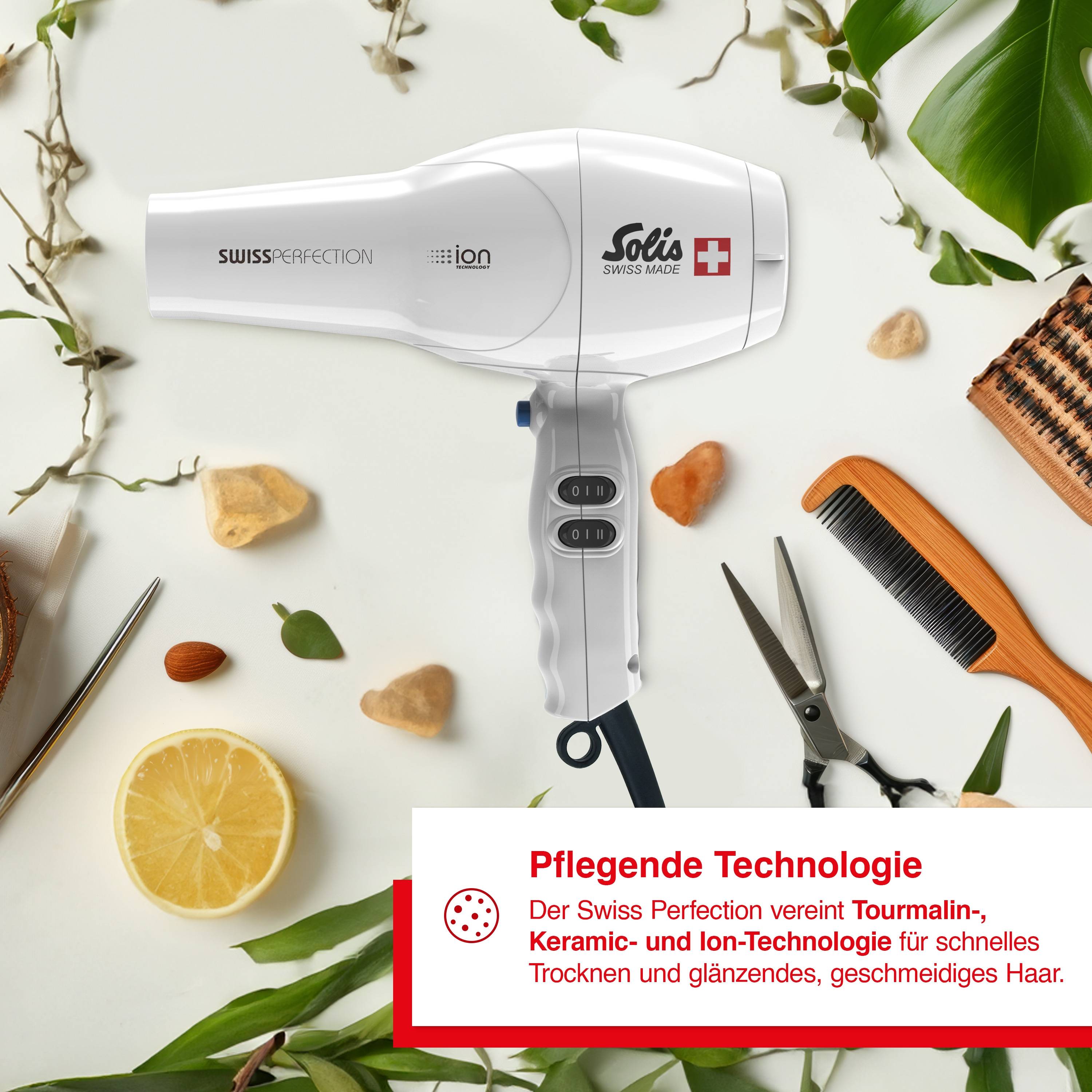 Solis Wandhaartrockner, 1800 W, Spiralkabel, Ionen-Technologie