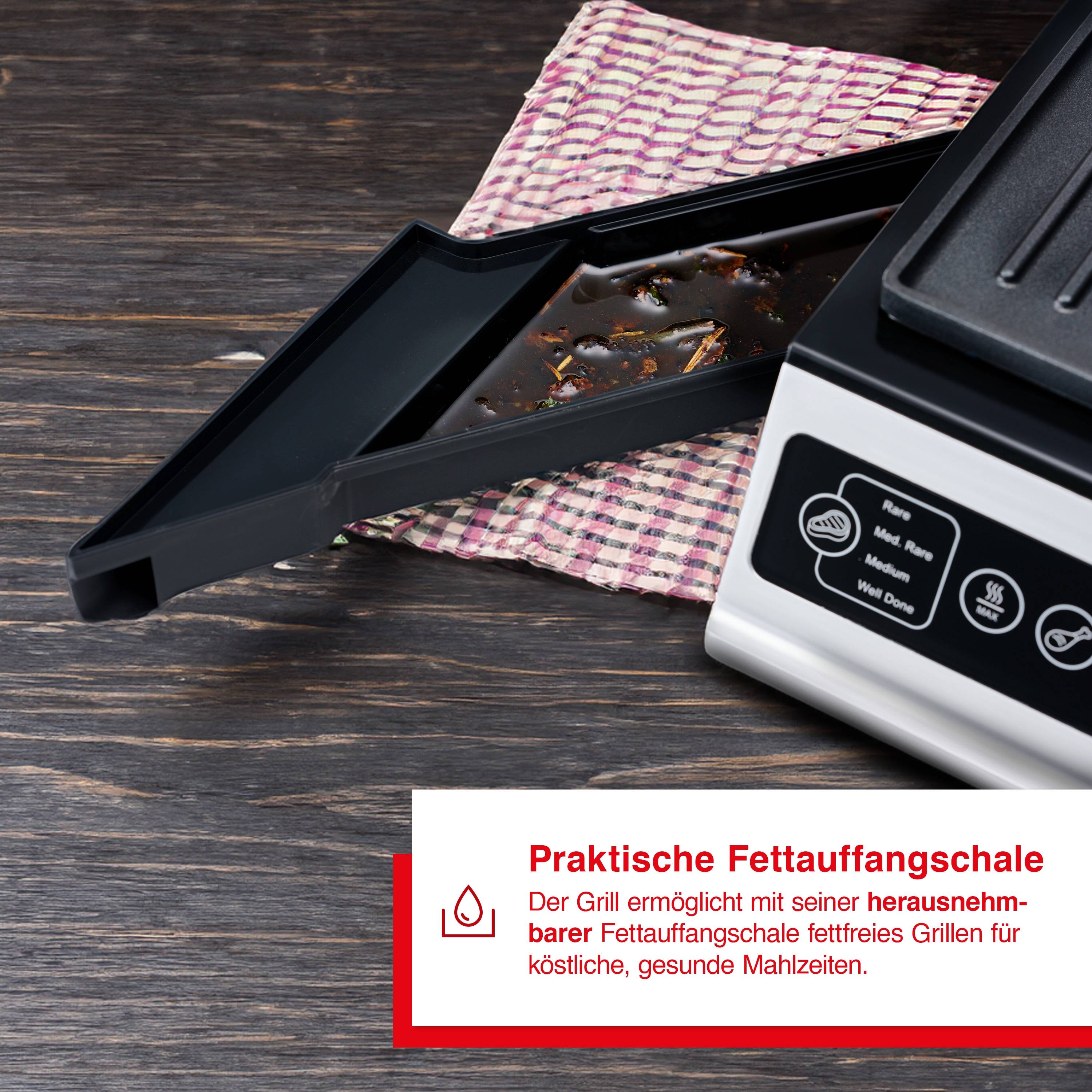 Solis Kontaktgrill Typ 7953, Antihaftbeschichtung, 2000W, 28x25cm