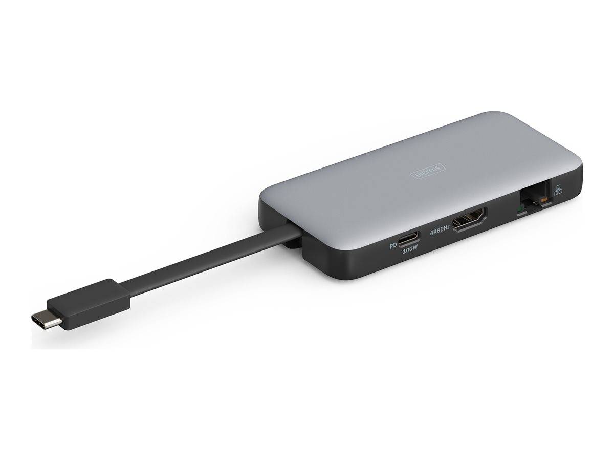 DIGITUS USB-C Travel Docking Station, 7-Port, HDMI, USB, RJ45