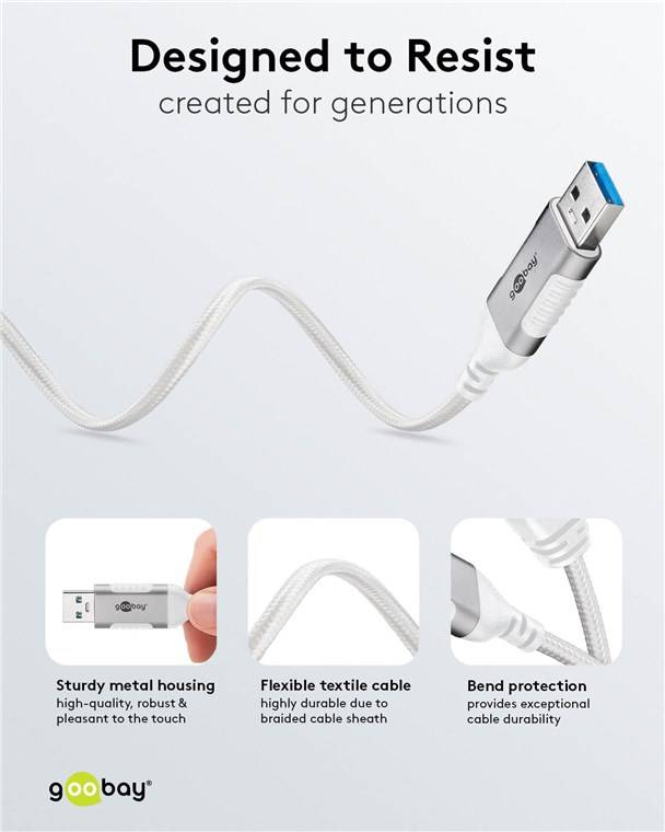 Ethernet-Kabel USB-A 3.0 auf RJ45, Slim, 1,5 m