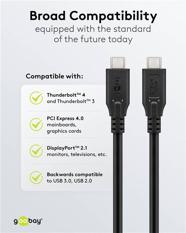 WENTRONIC - goobay - USB-Kabel - 24 pin USB-C (M) zu 24 pin USB-C (M)