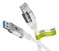 GOOBAY - Ethernet-Kabel USB-A 3.0 auf RJ45 1 m - verbindet Router Modem oder - Modem - 1.000 Mbps