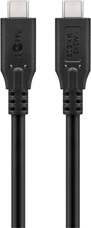 GOOBAY USB-C Kabel 74187 USB4 240W 1m schwarz 20 Gbit/s