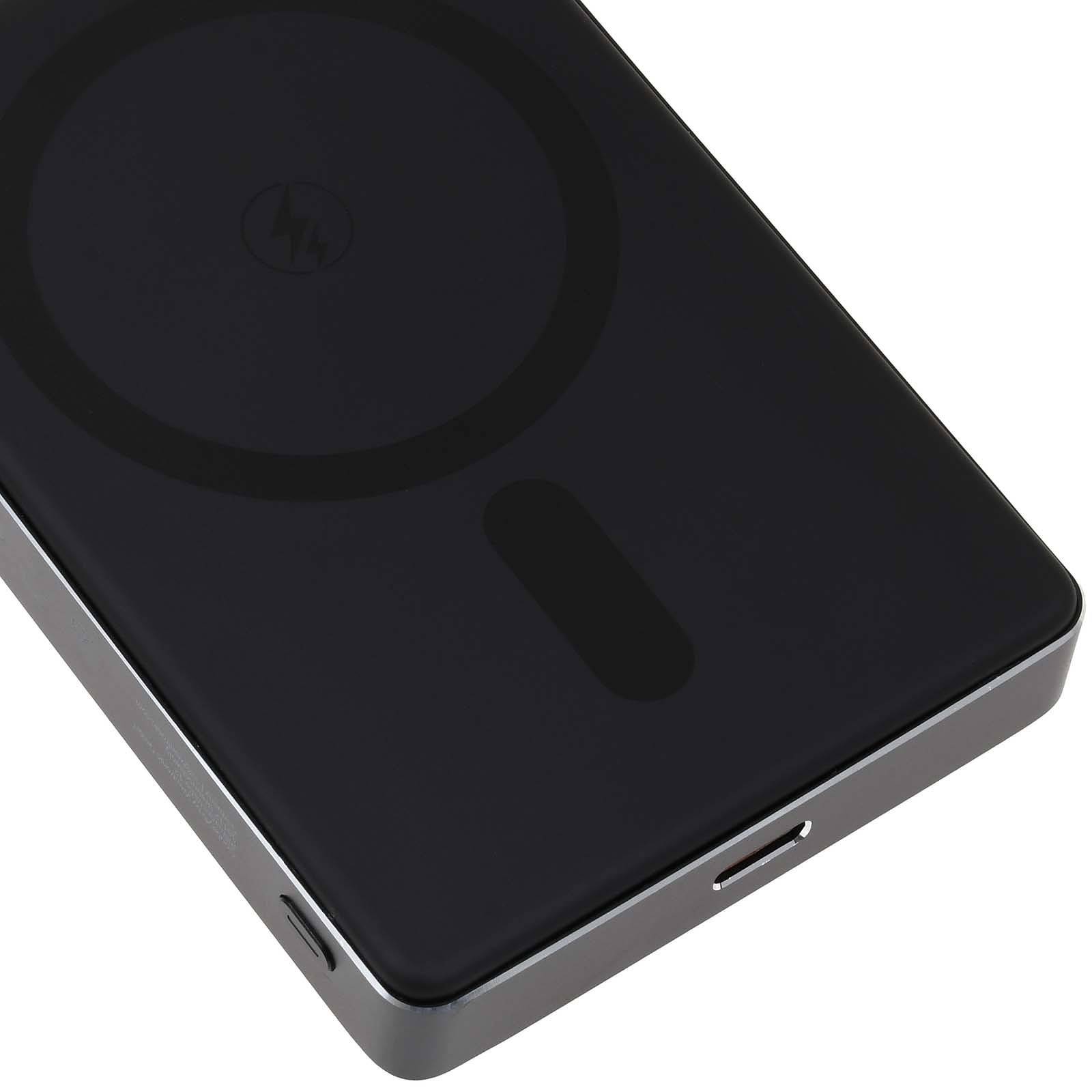 Goobay Magnetische Wireless Powerbank, MagSafe, USB-C Power Delivery, Magnetring, schwarz, 20W - Kapazität: 10000 mAh