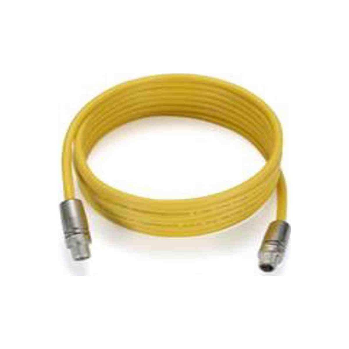 X-kodierter M12-Stecker auf 8-poliges, offenes Kabel, gelb, IP67-zertifiziert, 3 m