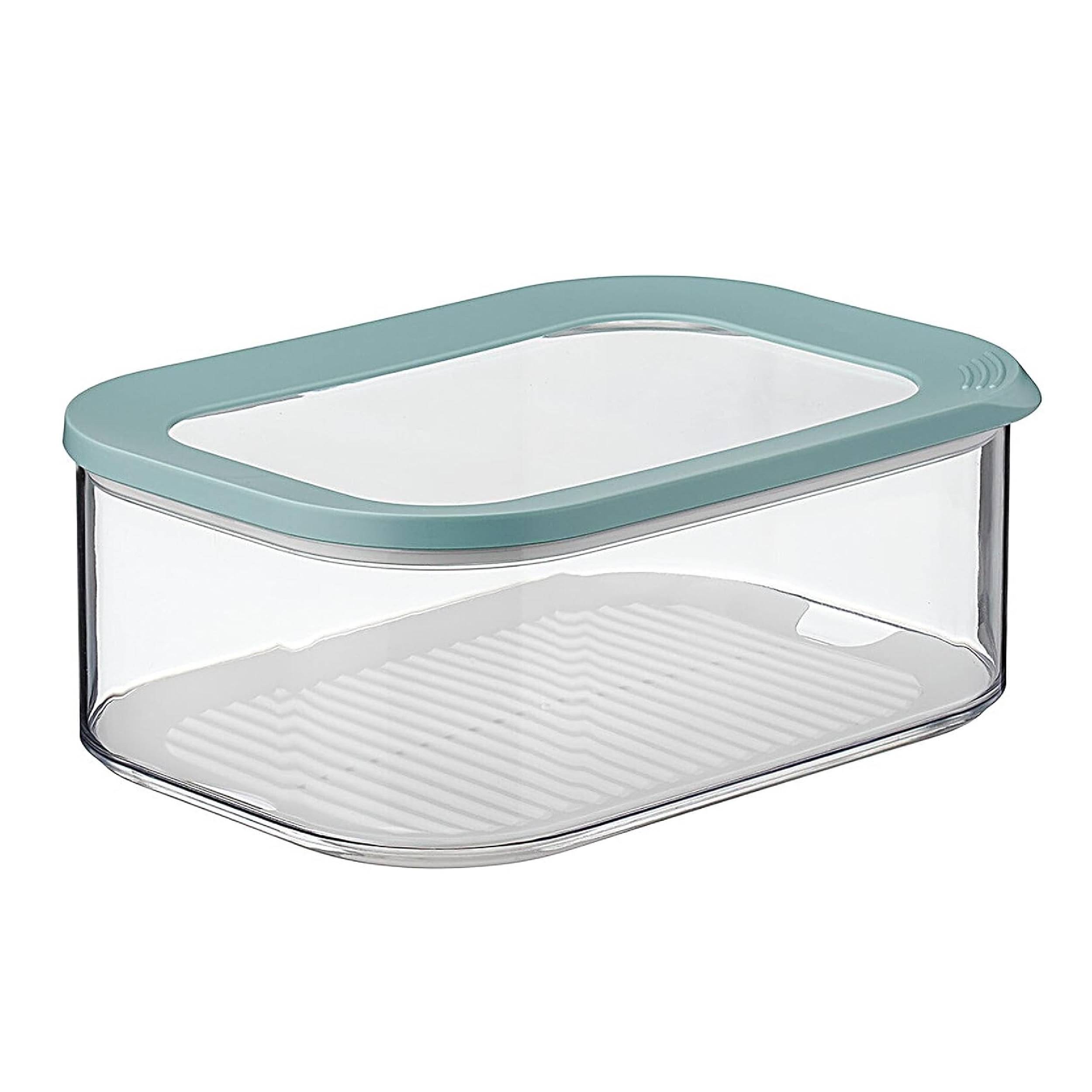 Mepal | Modula Käsedose | 2000 ml | Nordic Green | Kühlschrankdose für Käse | Antikondenseinsatz | spülmaschinenfest