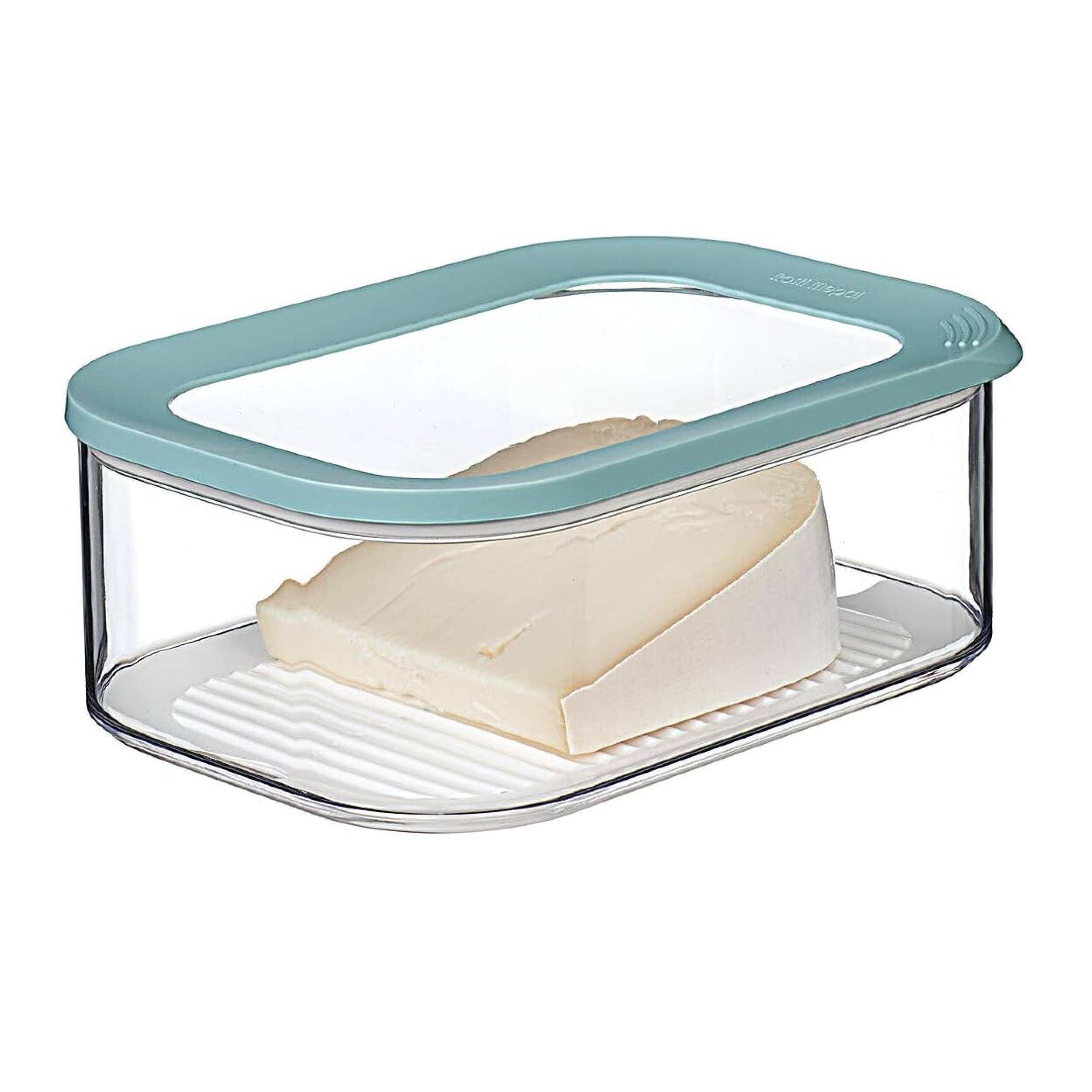 Mepal | Modula Käsedose | 2000 ml | Nordic Green | Kühlschrankdose für Käse | Antikondenseinsatz | spülmaschinenfest