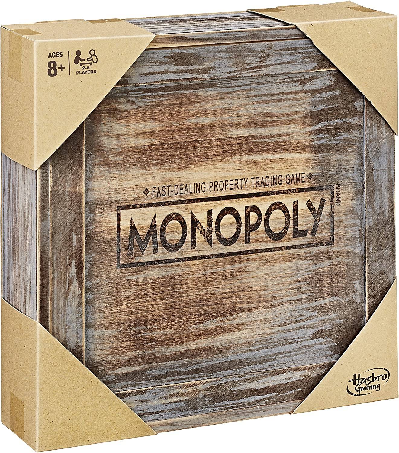 Monopoly - Holz Sonderedition (englische Version) Brettspiel Gesellschaftsspiel Boardgame