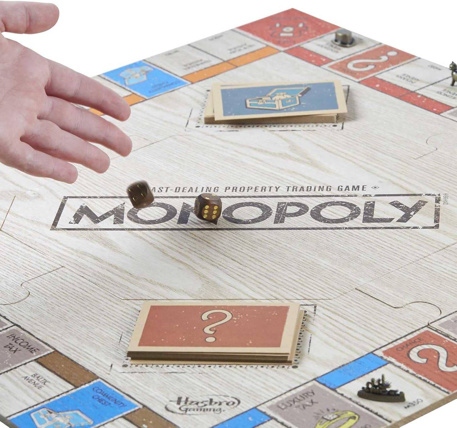 Monopoly - Holz Sonderedition (englische Version) Brettspiel Gesellschaftsspiel Boardgame