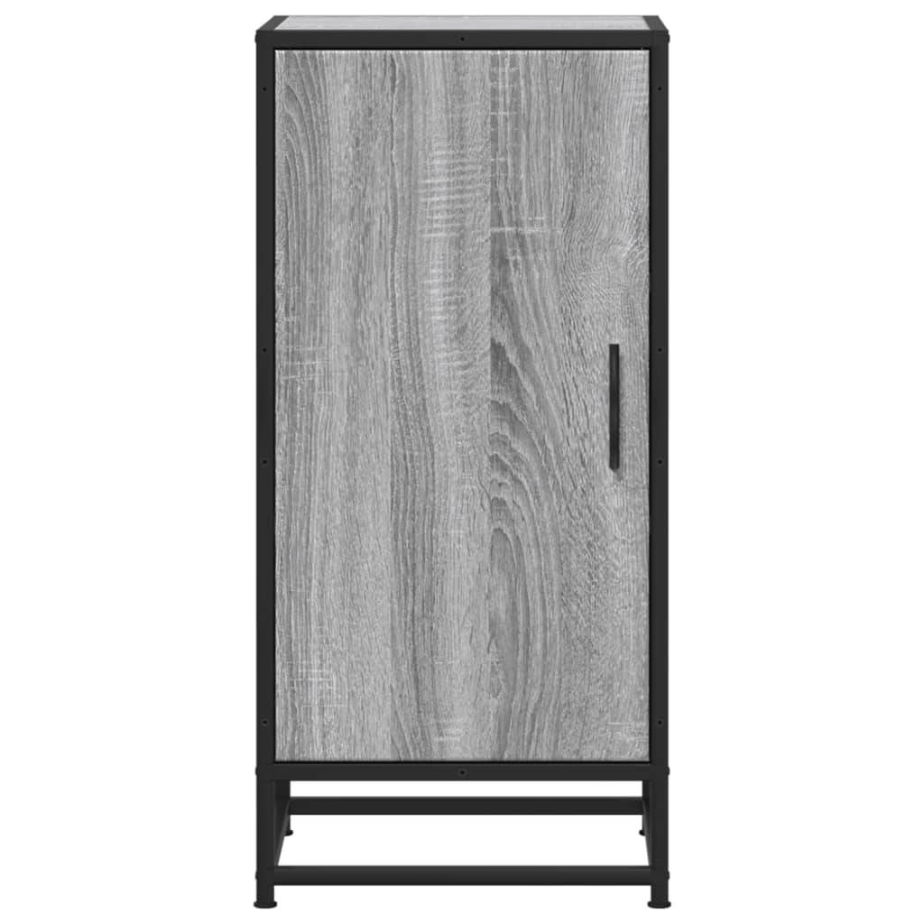 vidaXL Sideboard Grau Sonoma 35,5x35x76 cm Holzwerkstoff und Metall