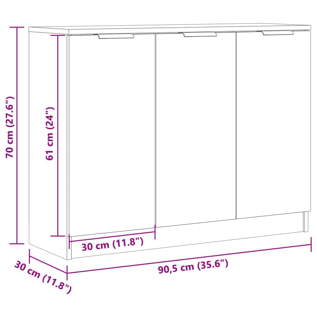 vidaXL Sideboard Altholz-Optik 90,5x30x70 cm Holzwerkstoff
