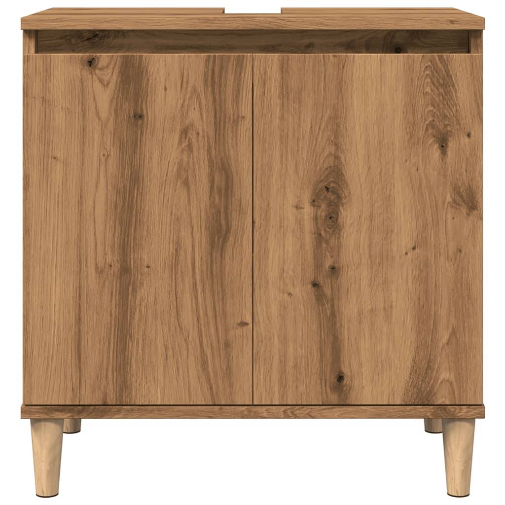 vidaXL Waschbeckenunterschrank Artisan-Eiche 58x33x60 cm Holzwerkstoff