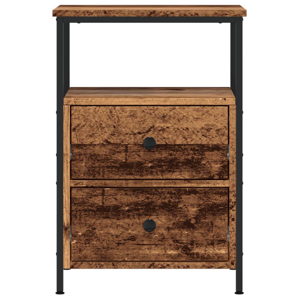 vidaXL Nachttische 2 Stk. Altholz-Optik 34x35,5x50 cm Holzwerkstoff