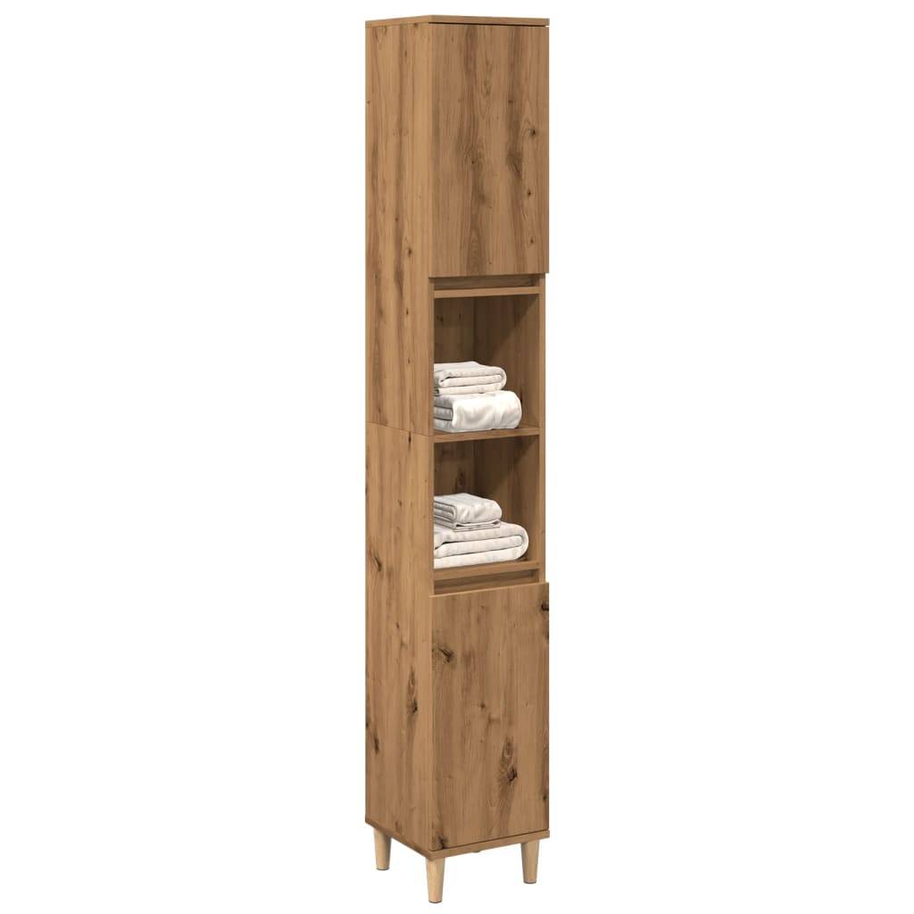 vidaXL Badschrank Artisan-Eiche 30x30x190 cm Holzwerkstoff