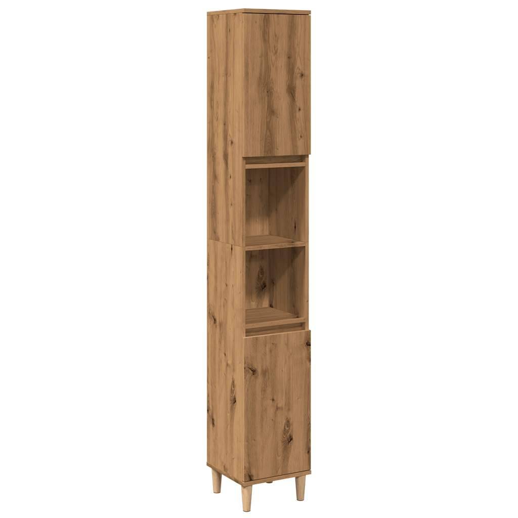 vidaXL Badschrank Artisan-Eiche 30x30x190 cm Holzwerkstoff