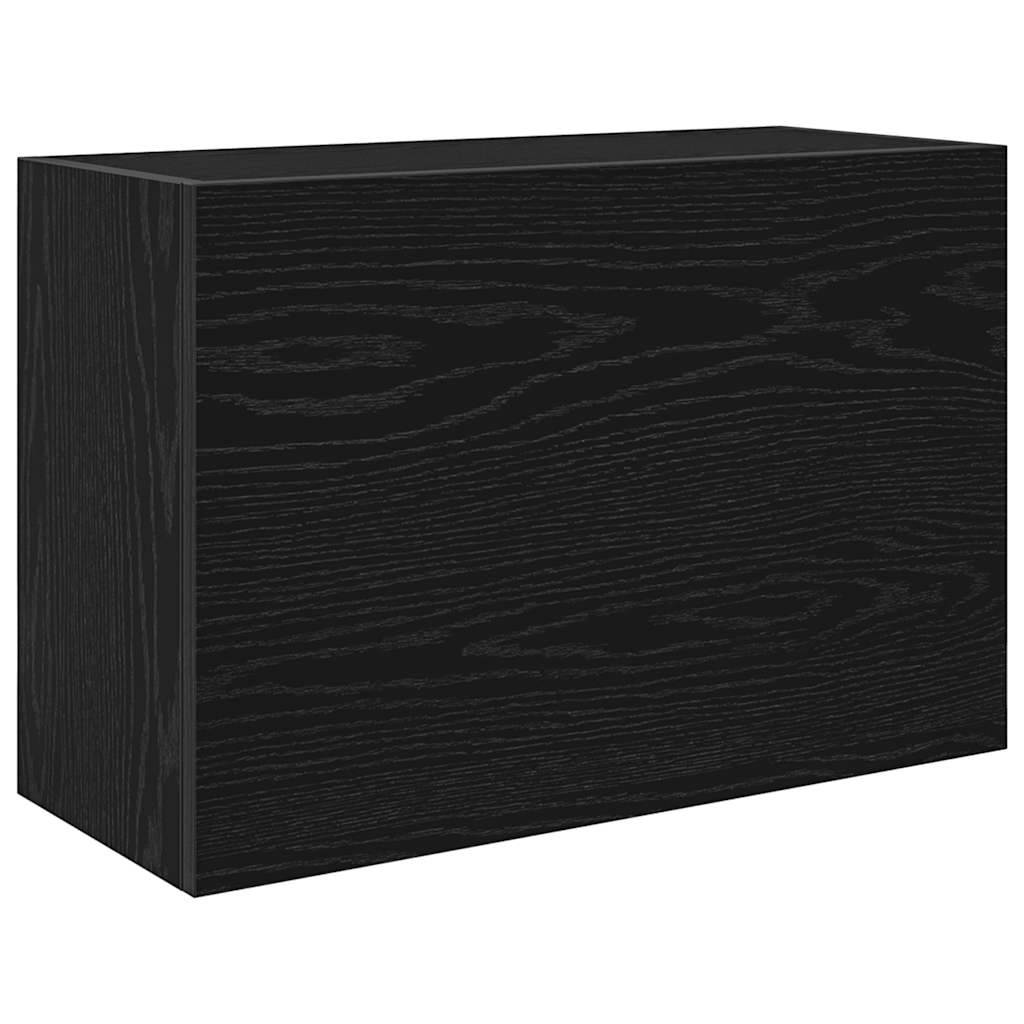 vidaXL Bad-Wandschrank Schwarz 60x25x40 cm Holzwerkstoff