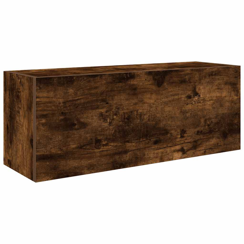 vidaXL Bad-Wandschrank Räuchereiche 80x25x30 cm Holzwerkstoff