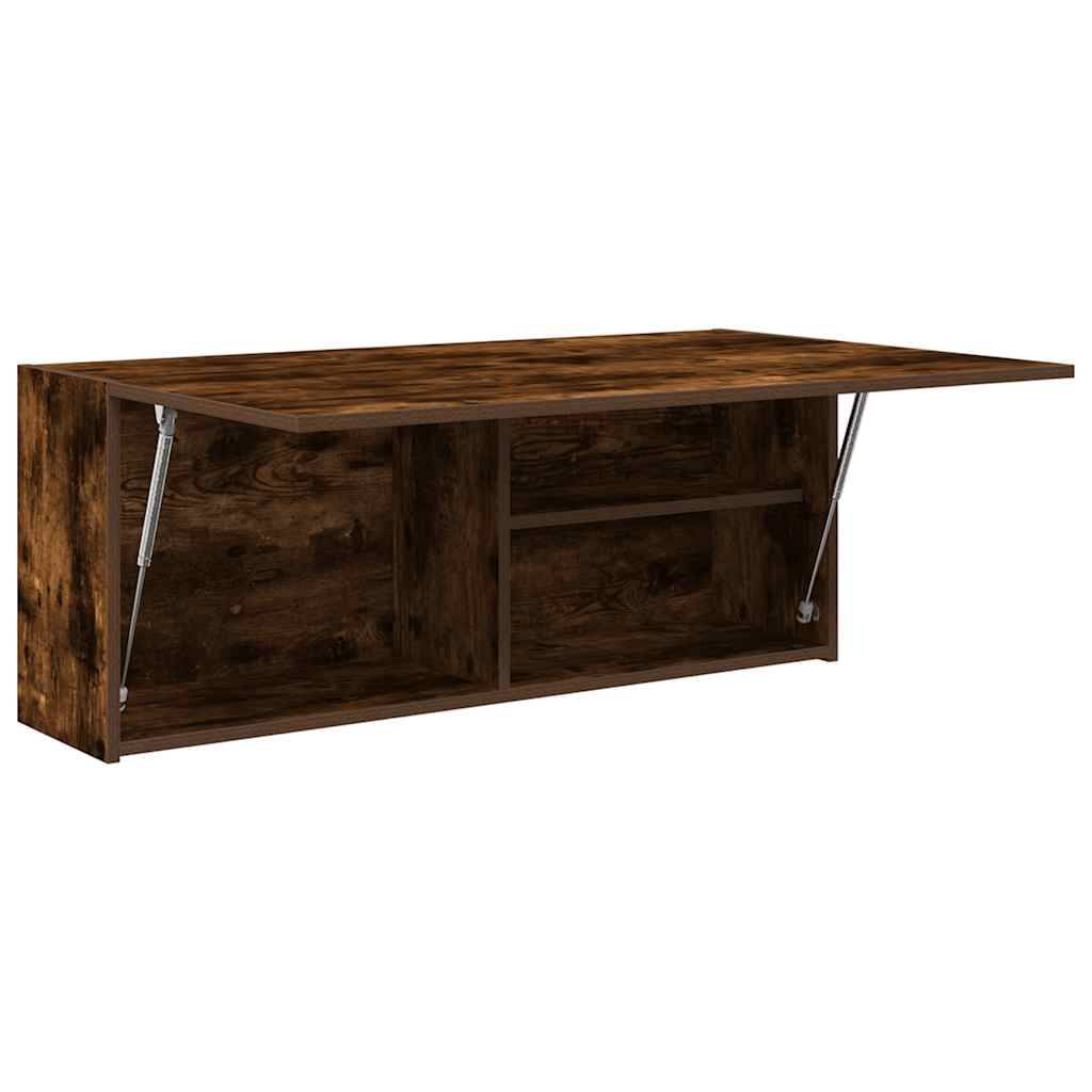 vidaXL Bad-Wandschrank Räuchereiche 100x25x40 cm Holzwerkstoff