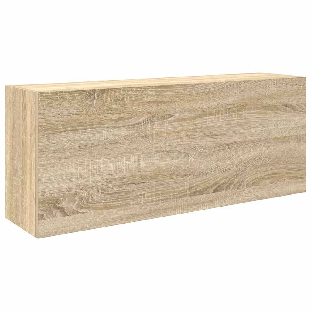 vidaXL Bad-Wandschrank Sonoma-Eiche 100x25x40 cm Holzwerkstoff