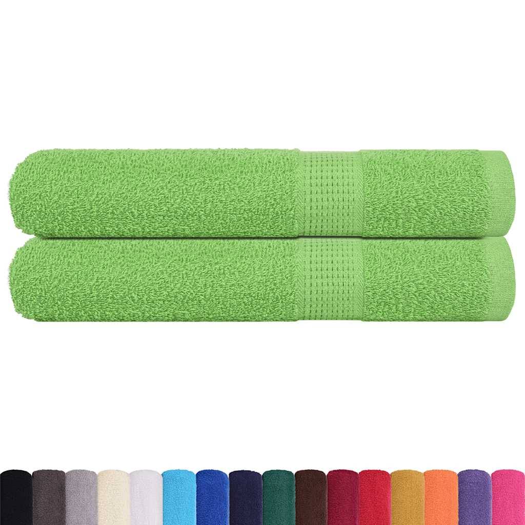 vidaXL Handtücher 2 Stk. Apfelgrün 100x200 cm 360 g/m² 100% Baumwolle