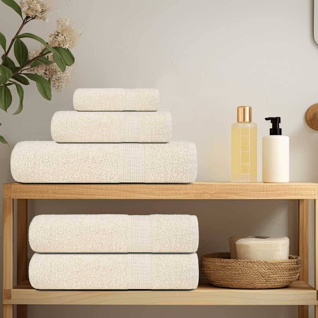 vidaXL Duschtücher 4 Stk. Creme 70x140 cm 360 g/m² 100% Baumwolle