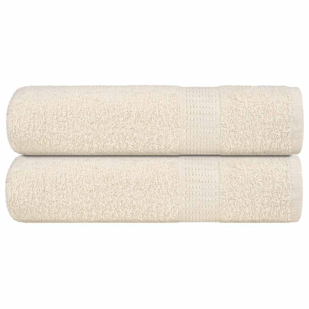 vidaXL Badetücher 2 Stk. Creme 100x150 cm 360 g/m² 100% Baumwolle