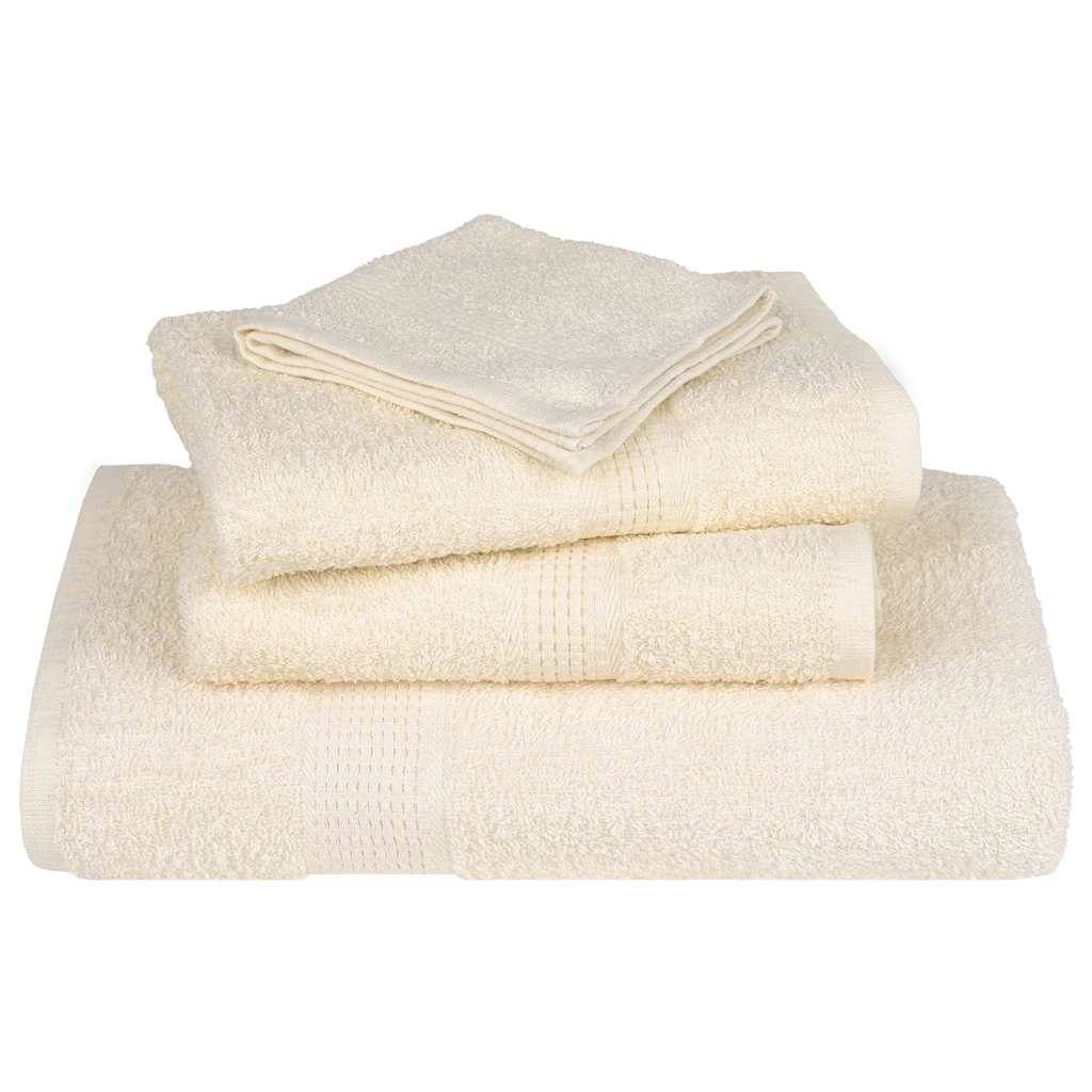 vidaXL Badetücher 2 Stk. Creme 100x150 cm 360 g/m² 100% Baumwolle