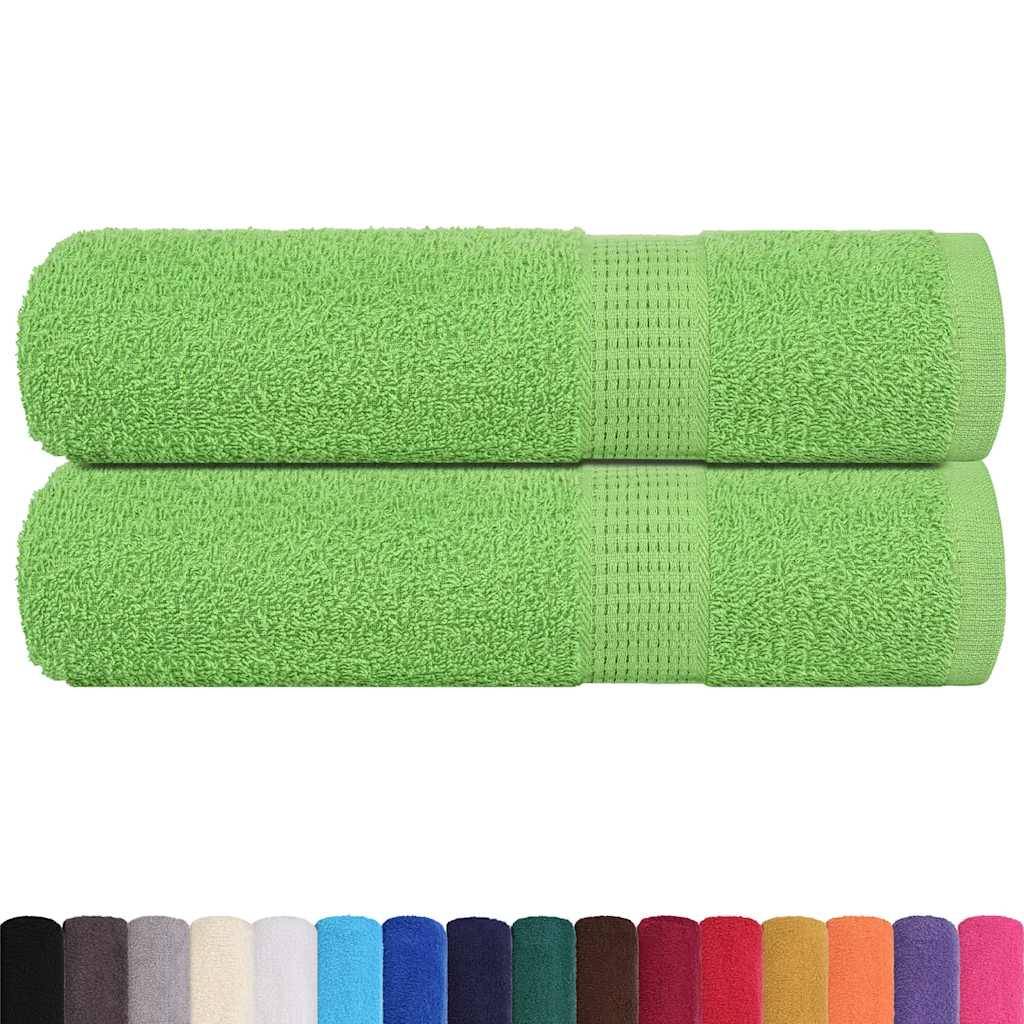 vidaXL Duschtücher 2 Stk Apfelgrün 70x140cm 360 g/m² 100% Baumwolle