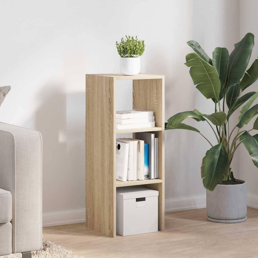 vidaXL Bücherregal Stapelbar Sonoma-Eiche 30x30x80 cm Holzwerkstoff