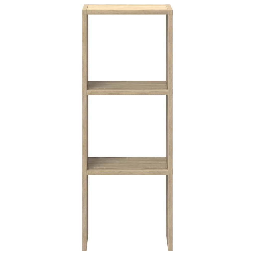 vidaXL Bücherregal Stapelbar Sonoma-Eiche 30x30x80 cm Holzwerkstoff