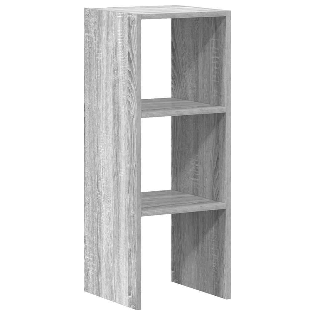 vidaXL Bücherregal Stapelbar Grau Sonoma 30x30x80 cm Holzwerkstoff