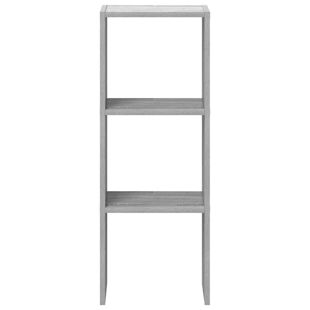vidaXL Bücherregal Stapelbar Grau Sonoma 30x30x80 cm Holzwerkstoff