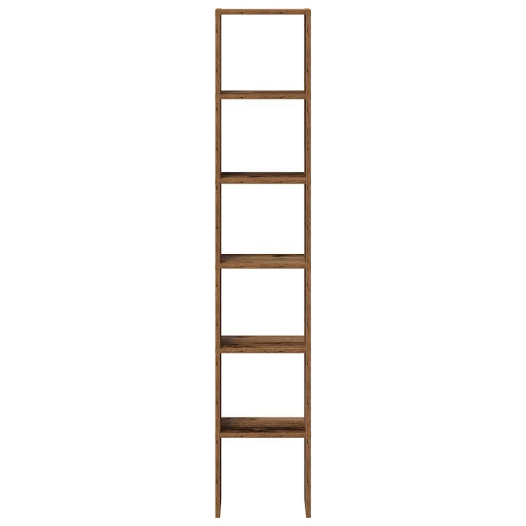 vidaXL Bücherregale 2 Stk. Stapelbar Altholz-Optik 30x30x80 cm