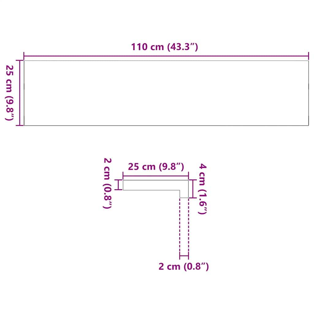 vidaXL Treppenstufen 12 Stk. Unbehandelt 110x25x2 cm Massivholz Eiche