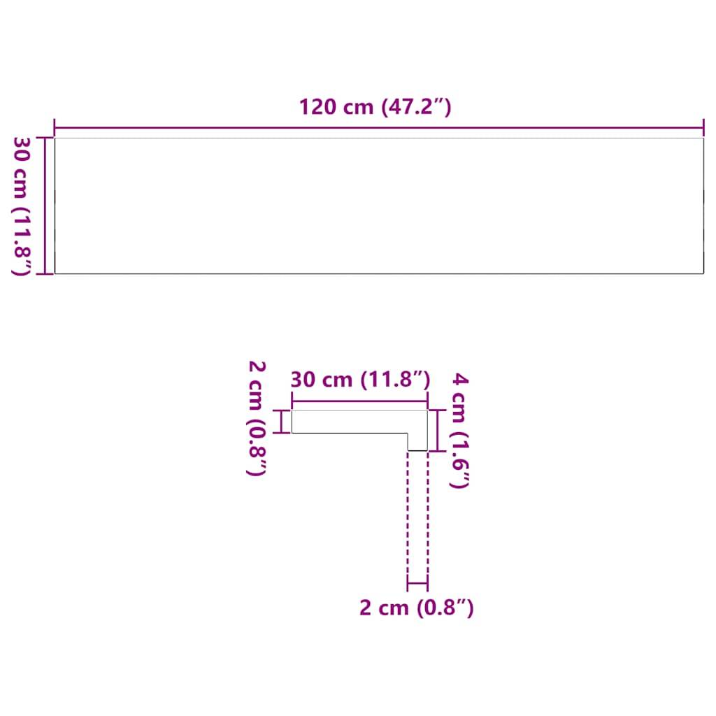 vidaXL Treppenstufen 8 Stk. Hellbraun 120x30x2 cm Massivholz Eiche