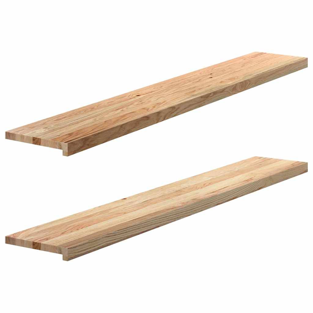 vidaXL Fensterbänke 2 Stk. Unbehandelt 160x30x2 cm Massivholz Eiche
