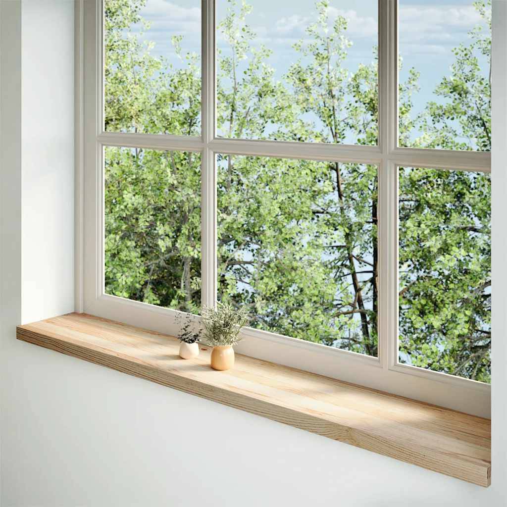vidaXL Fensterbänke 2 Stk. Unbehandelt 160x30x2 cm Massivholz Eiche