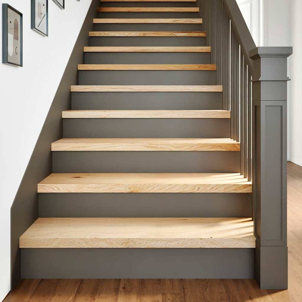 vidaXL Treppenstufen 20 Stk. Unbehandelt 100x30x2 cm Massivholz Eiche