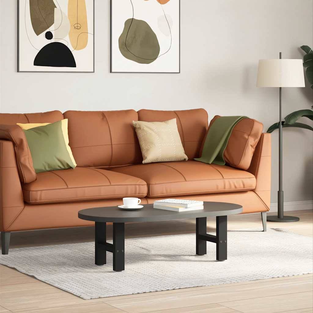 vidaXL Couchtischbeine Schwarz 2 Stk. 30x(30-31) cm Stahl