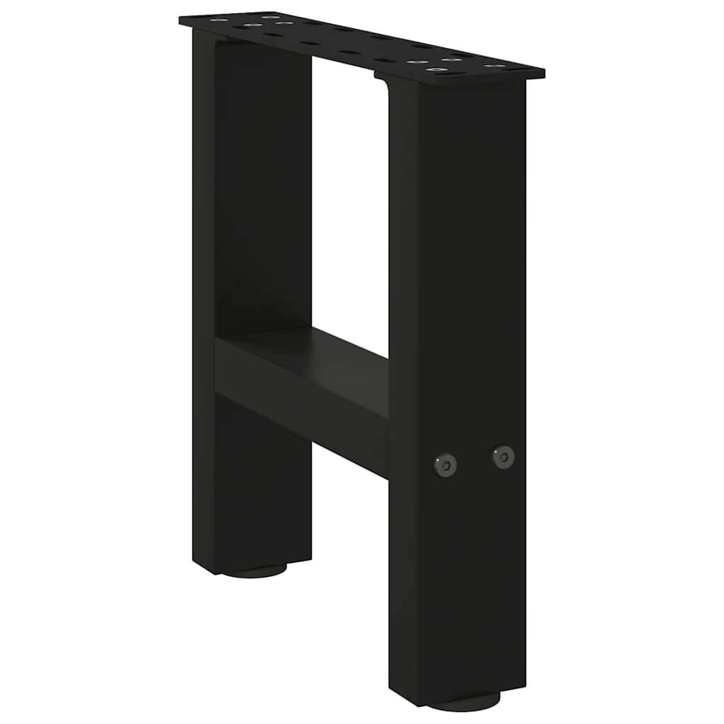 vidaXL Couchtischbeine Schwarz 2 Stk. 30x(30-31) cm Stahl