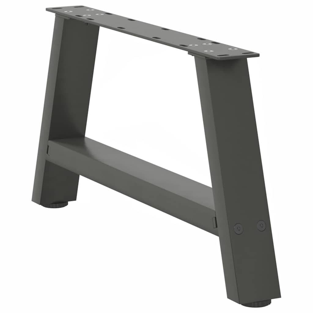 vidaXL Couchtischbeine A-Form 2 Stk. Anthrazit 60x(30-31) cm Stahl