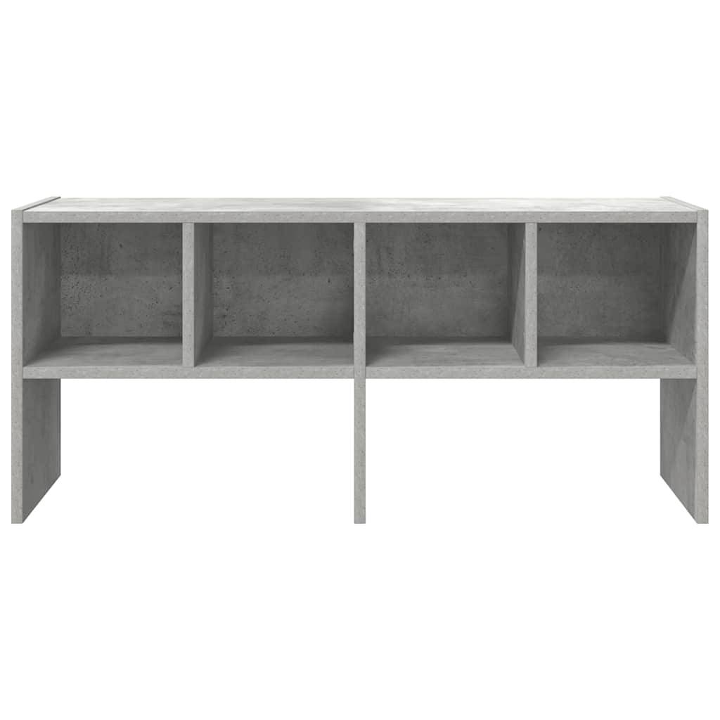 vidaXL Schuhregal Stapelbar Betongrau 89,5x30x40 cm