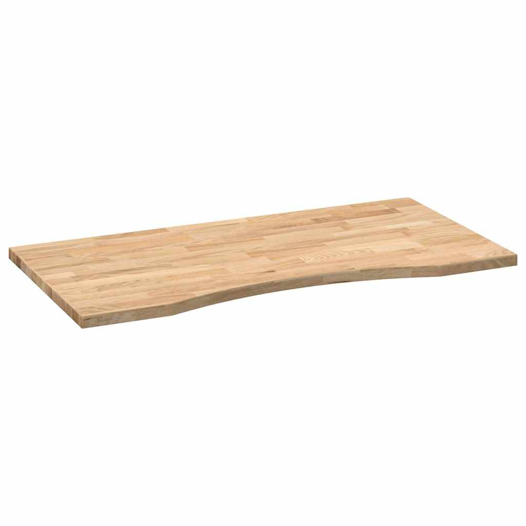 vidaXL Schreibtischplatte Unbehandelt 100x60x2,5 cm Massivholz Eiche