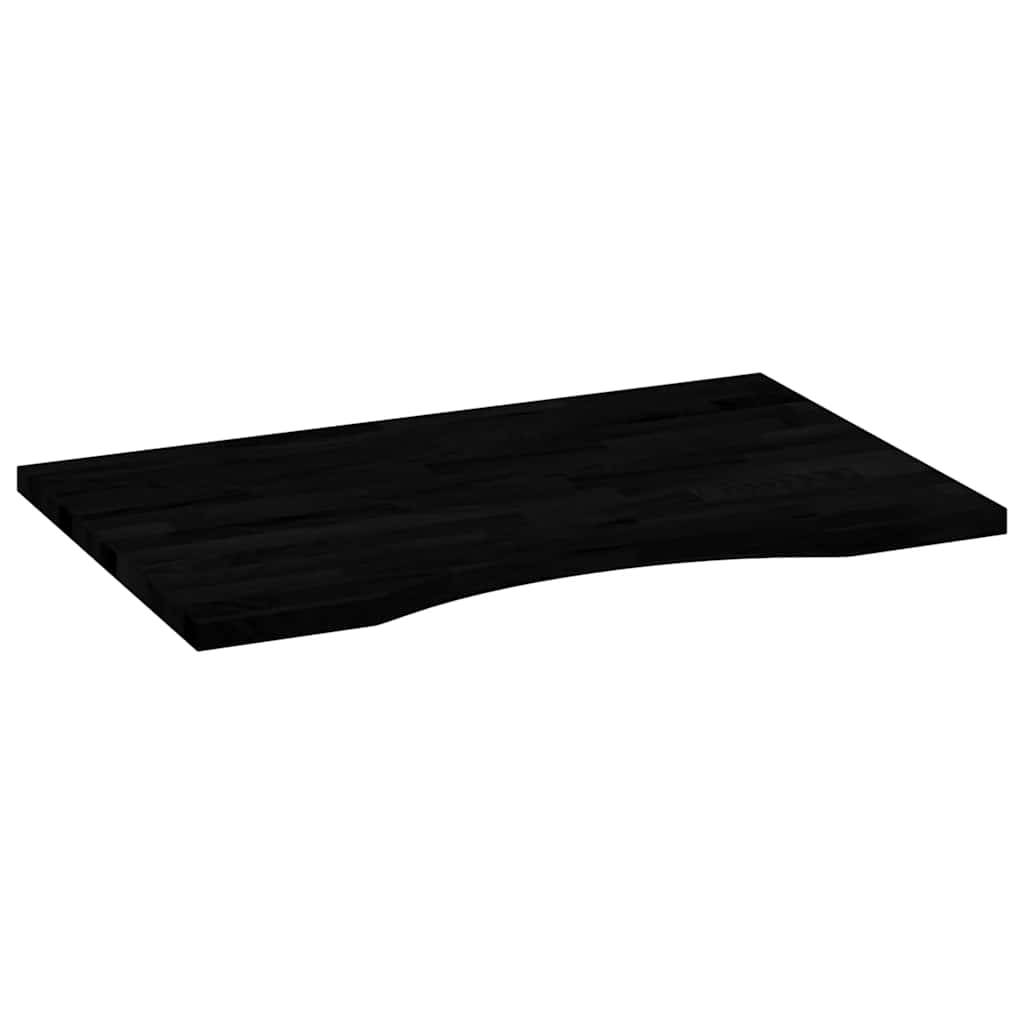vidaXL Schreibtischplatte Dunkelbraun 80x60x2,5 cm Massivholz Eiche