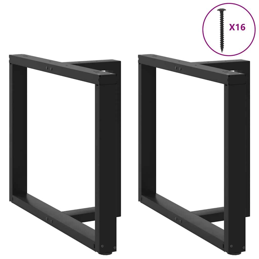 vidaXL Esstischbeine T-Form 2 Stk. Schwarz 90x35x(72-73) cm Stahl