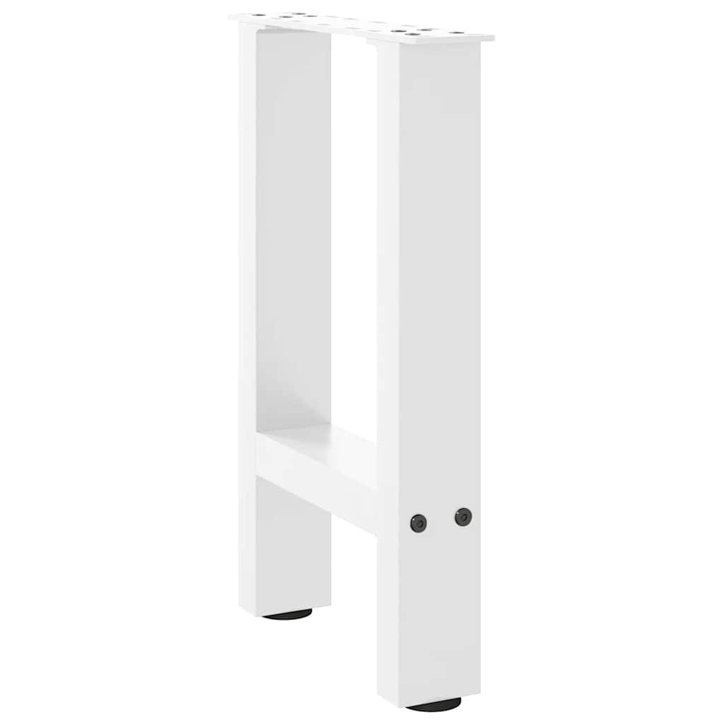vidaXL Couchtischbeine Weiß 2 Stk. 28x(42-43) cm Stahl